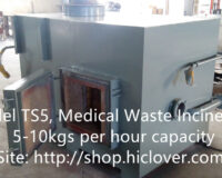 Model: TS5, Medical Waste Incinerator 5-10kgs per hour capacity