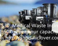 Model: TS30, Medical Waste Incinerator 30-50kgs per hour capacity