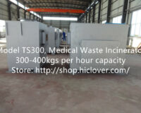 Model: TS300, Medical Waste Incinerator 300-400kgs per hour capacity