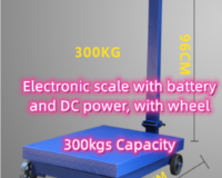 Electronic scale with battery and DC power, with wheel 300kgs capacity